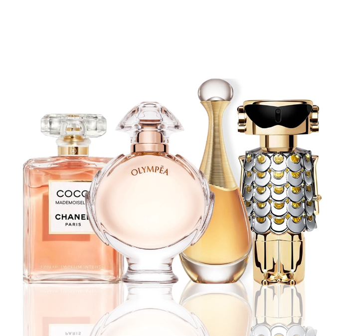 Zestaw 4 perfum | Coco Chanel + Olympea + J'Adore + Fame 100 ml